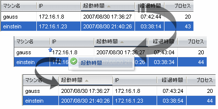 データバーで設定項目並べ替え