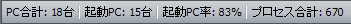 稼動統計バー